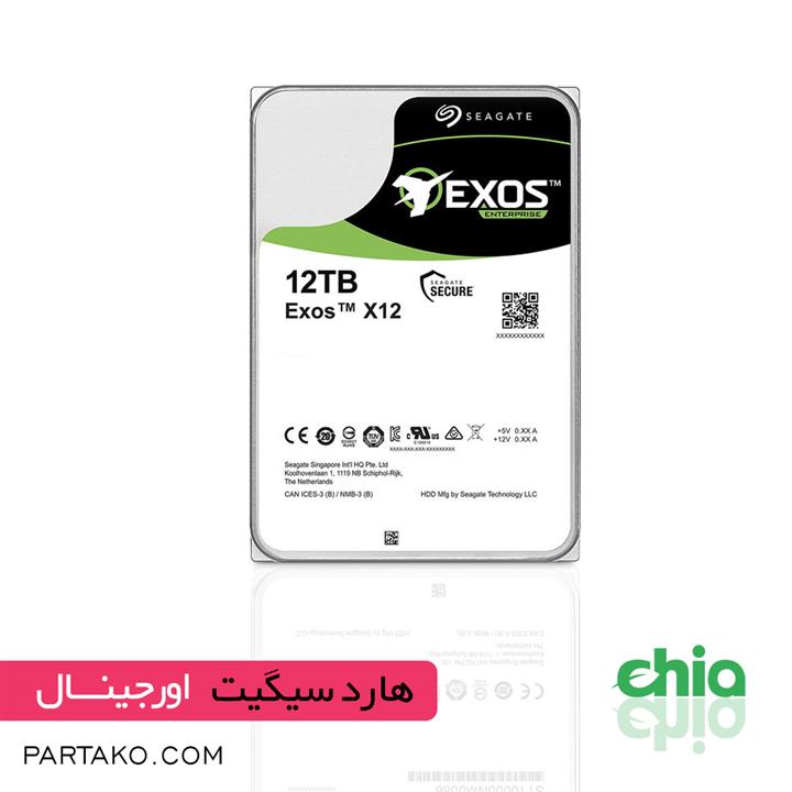 هارد دیسک اینترنال سیگیت مدل Exos ST12000NM0008 ظرفیت 12 ترابایت Seagate Exos ST12000NM0008 Internal Hard Drive 12TB